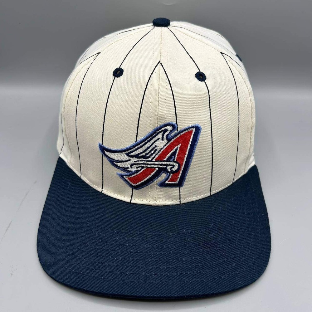 Vintage California Angels Hat Men Pinstripe Twins Enterprise Snap Back Cap